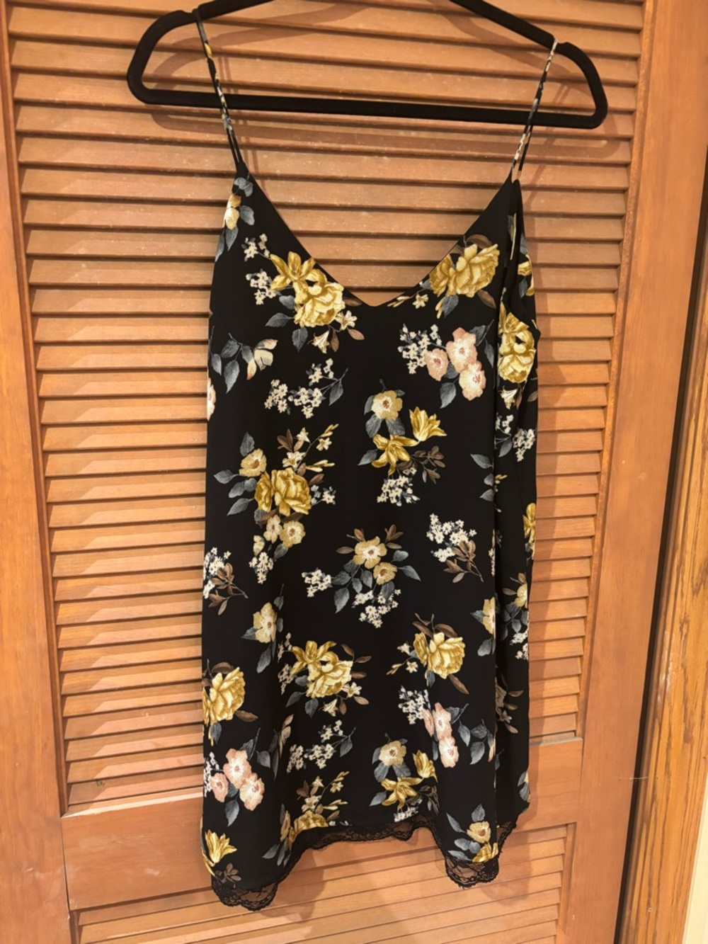 Forever 21 Black Dress with Orange Tiger and Yellow Floral Print